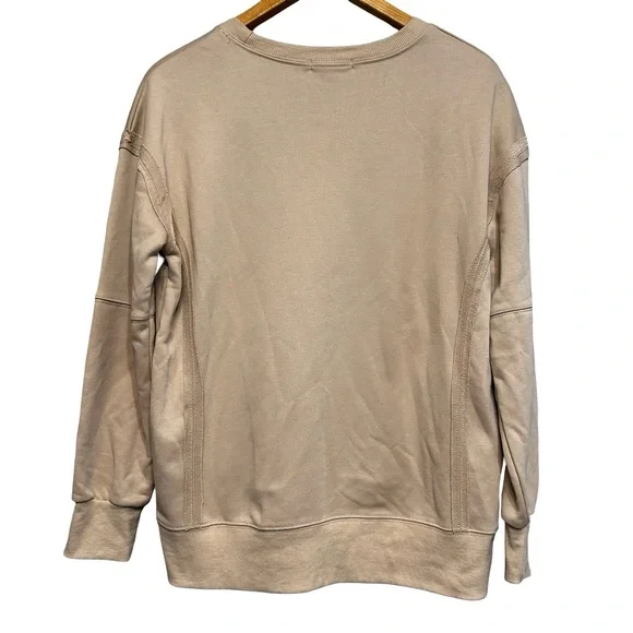 Cowgirl Sequin Sweatshirt Small Tan Western Crewneck Rodeo Minimalist Country - Picture 3 of 12
